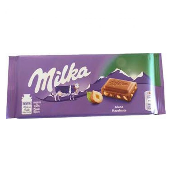 تابلت شکلات میلکا با مغز فندق | Milka - Alune Hazelnuts